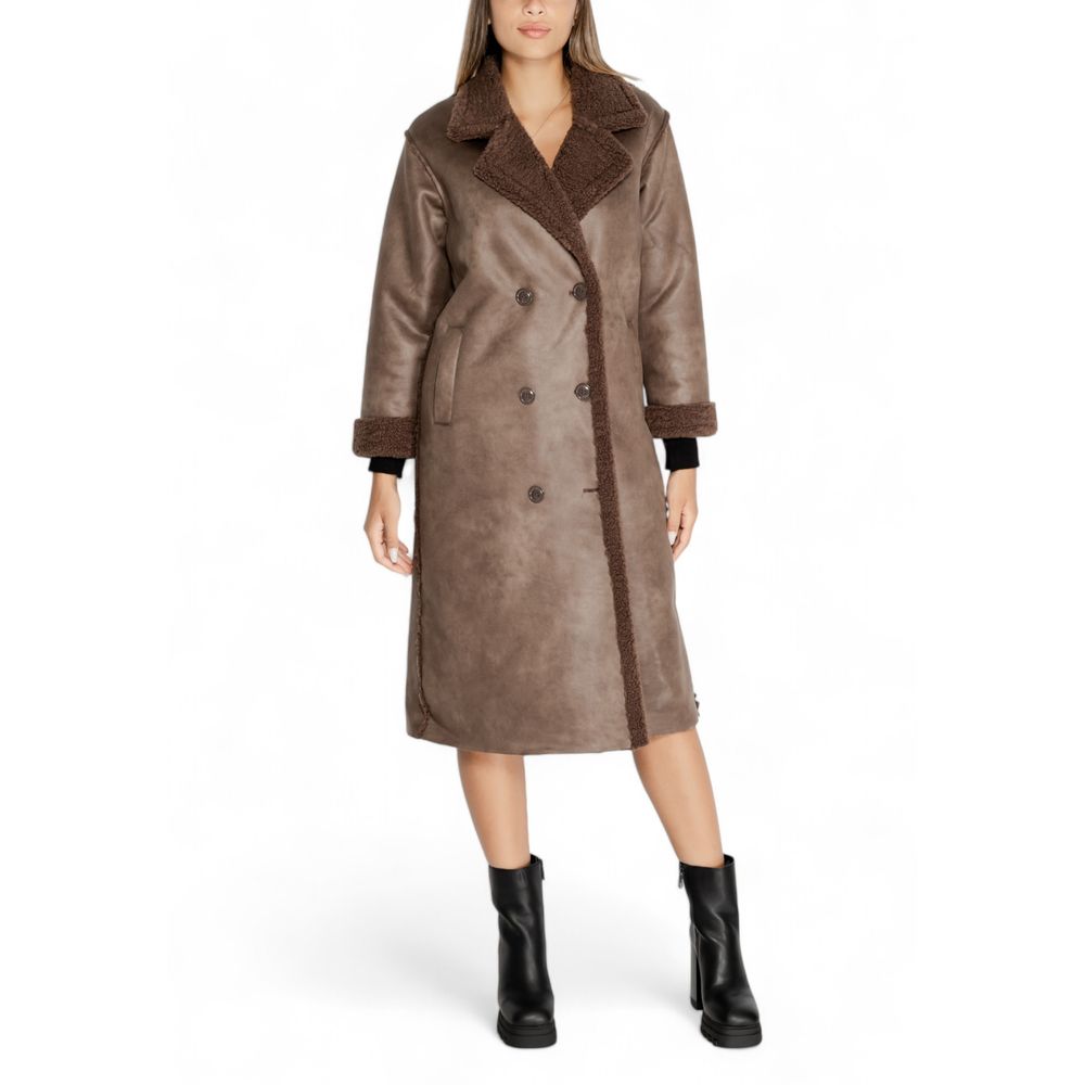 Cleré Brauner Polyester-Mantel